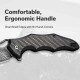 Couteau CIVIVI Chiro Black Manche G10/Carbon Fiber Lame Acier Damas Clip Point IKBS Clip CIVC23046DS1 - Livraison Gratuite