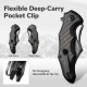 Couteau CIVIVI Chiro Black Manche G10/Carbon Fiber Lame Acier Damas Clip Point IKBS Clip CIVC23046DS1 - Livraison Gratuite