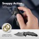Couteau CIVIVI Chiro Black Manche G10/Carbon Fiber Lame Acier Damas Clip Point IKBS Clip CIVC23046DS1 - Livraison Gratuite