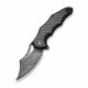Couteau CIVIVI Chiro Black Manche G10/Carbon Fiber Lame Acier Damas Clip Point IKBS Clip CIVC23046DS1 - Livraison Gratuite