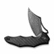 Couteau CIVIVI Chiro Black Manche G10/Carbon Fiber Lame Acier Damas Clip Point IKBS Clip CIVC23046DS1 - Livraison Gratuite