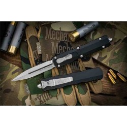 Couteau Microtech 227-10 Dirac AUTO OTF Double Edge Dagger Manche Black Aluminium USA MCT22710 - Livraison Gratuite