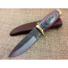 Lot de 2 Couteau de Chasse Fabrication Artisanale à partir d'une Scie Manche Bois Etui Cuir SM1 - Livraison Gratuite