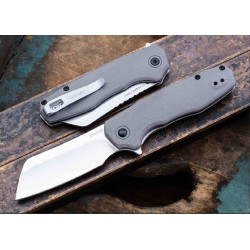 Couteau Kershaw Wharf A/O Lame Cleaver Acier 8Cr13MoV SW Manche GFN Linerlock Clip KS1414 - Livraison Gratuite