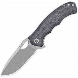 Couteau QSP Gorilla Black Manche Micarta Lame Acier 14C28N SW IKBS Linerlock Clip QS153A1 - Livraison Gratuite