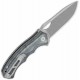 Couteau QSP Gorilla Denim Manche Micarta Lame Acier 14C28N SW IKBS Linerlock Clip QS153B1 - Livraison Gratuite