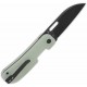 Couteau QSP Variant PE Jade Manche G10 Lame Acier 14C28N BLK Sheepsfoot IKBS Linerlock Clip QS154B - Livraison Gratuite