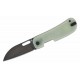 Couteau QSP Variant PE Jade Manche G10 Lame Acier 14C28N BLK Sheepsfoot IKBS Linerlock Clip QS154B - Livraison Gratuite