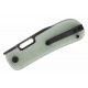 Couteau QSP Variant PE Jade Manche G10 Lame Acier 14C28N BLK Sheepsfoot IKBS Linerlock Clip QS154B - Livraison Gratuite