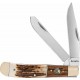 R15652 Couteau Canif 2 Lames Remington Guide Trapper Lames Acier 440 Manche Os & Bois Cran Forcé - Livraison Gratuite