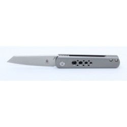 Couteau Kizer Feist Reverse Tanto Lame Acier S35VN Manche Titane Framelock Clip KI3499S - Livraison Gratuite