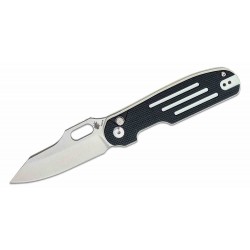 KI4562A2 Couteau Kizer Cutlery Cormorant Black/White Lame Acier S35VN Manche G10 Button Lock IKBS Clip - Livraison Gratuite