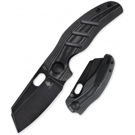 Couteau Kizer Sheepdog C01C Black Lame Acier 154CM Manche Micarta IKBS Linerlock Clip KIV4488C1 - Livraison Gratuite