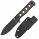 Couteau QSP Canary Fixed Blade Brown Lame Acier Cr8Mo2VSi BLK Manche Micarta Etui Kydex QS155A2 - Livraison Gratuite