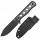 Couteau QSP Canary Fixed Blade Black Lame Acier Cr8Mo2VSi BLK Manche Micarta Etui Kydex QS155B2 - Livraison Gratuite