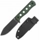 Couteau QSP Canary Fixed Blade Green Lame Acier Cr8Mo2VSi BLK Manche Micarta Etui Kydex QS155C2 - Livraison Gratuite