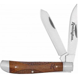 R15657 Couteau Remington Woodland Stockman 3 Lames Acier 440 Manche Bois - Livraison Gratuite