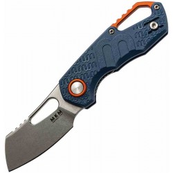 Couteau MKM Fox Knives Isonzo Cleaver Blue Lame Acier N690 SW Manche FRN Linerlock IKBS Italy MKMF035 - Livraison Gratuite