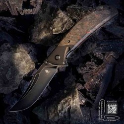 Couteau Kizer Cutlery Phoenix FatCarbon Lame Acier S35VN Blackwash IKBS Linerlock Clip KI4647A1 - Livraison Gratuite