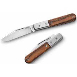 Couteau LionSteel Shuffler Barlow Santos Lame Acier M390 Manche Bois/Titane Slipjoint Italy LSTCK0112ST - Livraison Gratuite