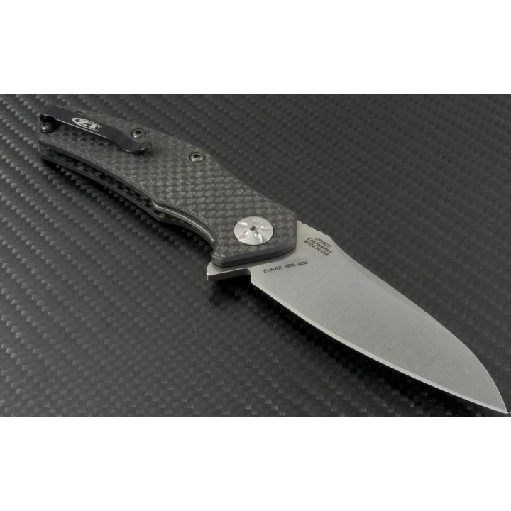 Couteau Zero Tolerance 0770 A/O Carbone Fiber Acier Elmax Manche Fibre de Carbone USA ZT0770CF - Livraison Gratuite