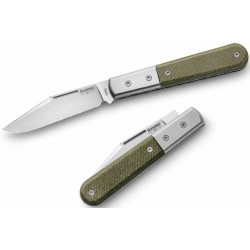 Couteau LionSteel Shuffler Barlow Green Lame Acier M390 Manche Micarta/Titane Slipjoint Italy LSTCK0112CVG - Livraison Gratuite