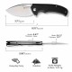 Couteau Sencut Phantara Black Manche G10 Lame Acier 9Cr18MoV SW Drop Point IKBS Linerlock Clip S230141 - Livraison Gratuite