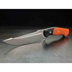 Couteau Tactical Begg Knives Alligator Black/Orange Manche G10 Lame Acier 14C28N Etui Kydex BG049 - Livraison Gratuite