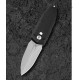 Couteau Bestech Ququ Black Lame Acier 14C28N Satin Manche Aluminium Button Lock IKBS Clip BTKG57A1 - Livraison Gratuite