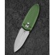 Couteau Bestech Ququ Green Lame Acier 14C28N Satin Manche Aluminium Button Lock IKBS Clip BTKG57B2 - Livraison Gratuite