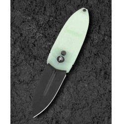 Couteau Bestech Ququ Jade Lame Acier 14C28N Black DLC Manche G10 Button Lock IKBS Clip BTKG57A6 - Livraison Gratuite