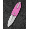 Couteau Bestech Ququ Pink Lame Acier 14C28N Satin Manche G10 Button Lock IKBS Clip BTKG57A2 - Livraison Gratuite