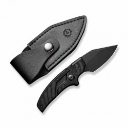 Couteau CIVIVI Typhoeus Black Push Dagger Lame Acier 14C28N Black Manche G10 Etui Cuir CIVC210361 - Livraison Gratuite