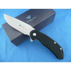 Couteau Steel Will Cutjack C22-1BK Lame Acier D2 Manche Black FRN Linerlock SMGC221BK - Livraison Gratuite