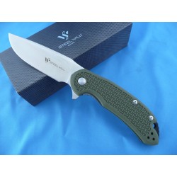 Couteau Steel Will Cutjack Lame Acier D2 Manche FRN Green Linerlock SMGC221OD - Livraison Gratuite