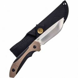 R15675 Couteau Remington Sportsman Skinner Manche Black/Tan Polymer Lame Acier 440 Etui Nylon - Livraison Gratuite