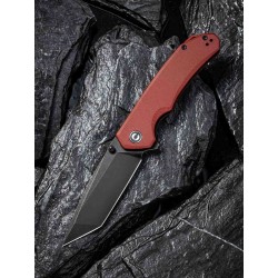 Couteau CIVIVI Brazen Burgundy Lame Tanto Acier D2 Manche G10 Linerlock Clip IKBS CIVC2023B - Livraison Gratuite