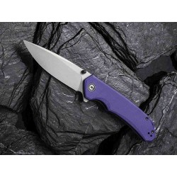 Couteau CIVIVI Brazen Purple Lame Acier 14C28N Manche G10 Linerlock Clip IKBS CIVC2102A - Livraison Gratuite