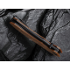 Couteau CIVIVI BRAZEN Brown Manche Micarta Lame Acier Damas IKBS Linerlock Clip CIVC2102DS1 - Livraison Gratuite