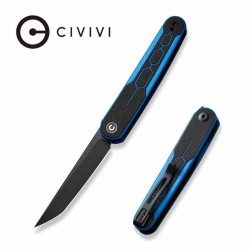 Couteau CIVIVI KwaiQ Blue/Black Manche G10 Lame Tanto Acier Nitro-V BLK IKBS Liner Lock Clip CIVC230153 - Livraison Gratuite
