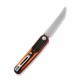 Couteau CIVIVI KwaiQ Orange/Black Manche G10 Lame Tanto Acier Nitro-V Satin IKBS Liner Lock Clip CIVC230152 - Livraison Gratuite