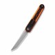Couteau CIVIVI KwaiQ Orange/Black Manche G10 Lame Tanto Acier Nitro-V Satin IKBS Liner Lock Clip CIVC230152 - Livraison Gratuite