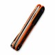 Couteau CIVIVI KwaiQ Orange/Black Manche G10 Lame Tanto Acier Nitro-V Satin IKBS Liner Lock Clip CIVC230152 - Livraison Gratuite