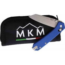 Couteau MKM Yipper Blue Manche G10 Lame Sheepsfoot Acier CPM-MagnaCut SW Crossbar Lock Clip Italy MKMYPGBL - Livraison Gratuite