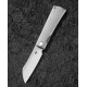 Couteau Bestech Bruv Gray Manche Titane Lame Sheepsfoot Acier M390 Frame Lock IKBS Clip BTKT2401A - Livraison Gratuite
