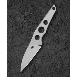 Couteau Bestech VK-Core Stonewash Lame Acier 14C28N Wharncliffe Manche Acier Etui Kydex BTKF05A - Livraison Gratuite