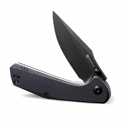 Couteau SENCUT Actium Black Manche G10 Lame Acier D2 IKBS Linerlock CLip SA02C - Livraison Gratuite