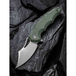 Couteau CIVIVI Chiro Green Manche Micarta Lame Acier 14C28N Clip Point IKBS Linerlock Clip CIVC230462 - Livraison Gratuite