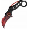 Lot de 2 Couteau Elite Edge Karambit Linerlock A/O Red Lame Acier Inox Manche Alum Clip EE10578BRD - Livraison Gratuite