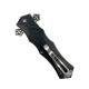 Lot de 2 Couteau Biker ElitEdge Knight A/O Black Lame Acier Inox Dagger Manche Abs Clip Linerlock EE10817BK - Livraison Gratuite